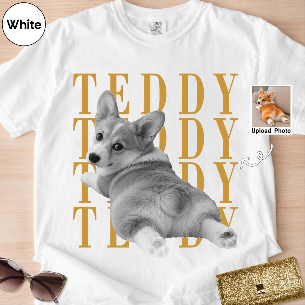 Custom Corgi Dog photo Comfort Colors Shirt