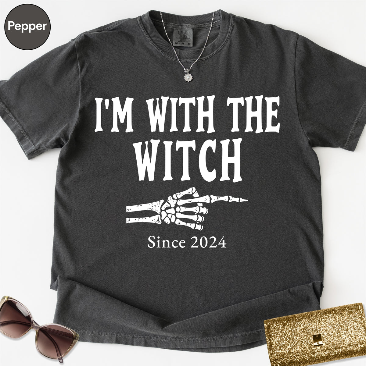 Custom I'm With The Witch Halloween Shirt