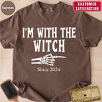 Custom I'm With The Witch Halloween Shirt