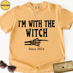 Custom I'm With The Witch Halloween Shirt