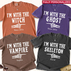 Custom I'm With The Witch Halloween Shirt