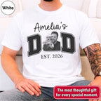 New Dad Custom Photo T-Shirt | Personalized Varsity DAD Est. Year Tee