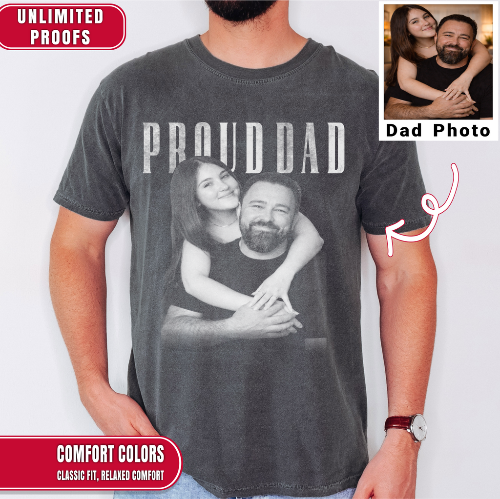 Custom Photo Proud Dad Shirt
