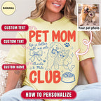Custom Pet Mom Club Shirt, Retro Preppy Pet Doodle Style
