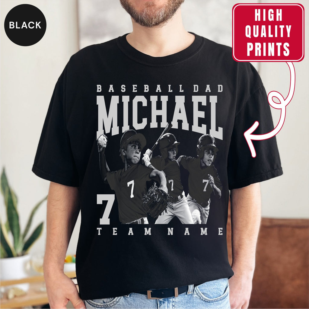 Baseball Dad Custom Photo Shirt