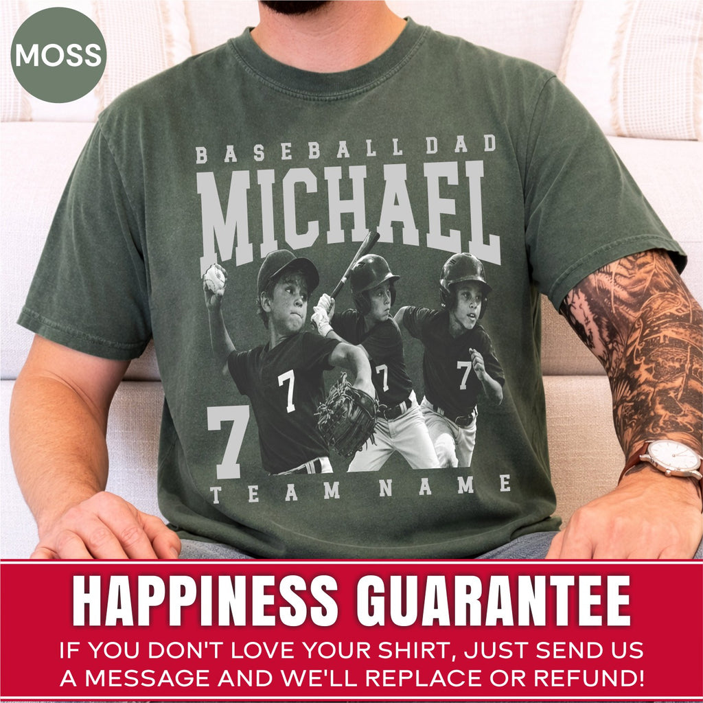 Baseball Dad Custom Photo Shirt