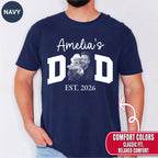 Custom Dad Photo T-Shirt, Personalized Kids Names Varsity Style Est. Year Tee