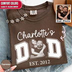 Custom Dad Photo T-Shirt, Personalized Kids Names Varsity Style Est. Year Tee