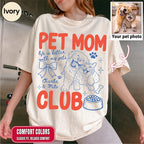 Custom Pet Mom Club Shirt, Retro Preppy Pet Doodle Style