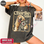 Custom Dog Cat Illustrated Poster Retro Vintage Style Shirt