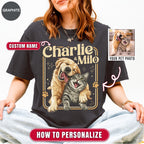 Custom Dog Cat Illustrated Poster Retro Vintage Style Shirt