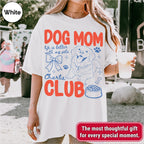Custom Dog Mom Club Shirt, Retro Preppy Dog Doodle Style