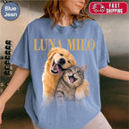 Custom Dog Cat Photo Shirt, Vintage Rock Concert Style Tee