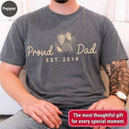 Proud Dad Custom Photo T-Shirt — Personalized Est. Year Vintage Tee
