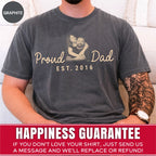 Proud Dad Custom Photo T-Shirt — Personalized Est. Year Vintage Tee