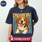 Custom Groovy Dog Name Shirt, Retro 70s Psychedelic Style