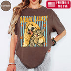 Custom Groovy Dog Name Shirt, Retro 70s Psychedelic Style
