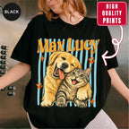 Custom Groovy Dog Name Shirt, Retro 70s Psychedelic Style