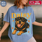 Custom Groovy Dog Name Shirt, Retro 70s Psychedelic Style