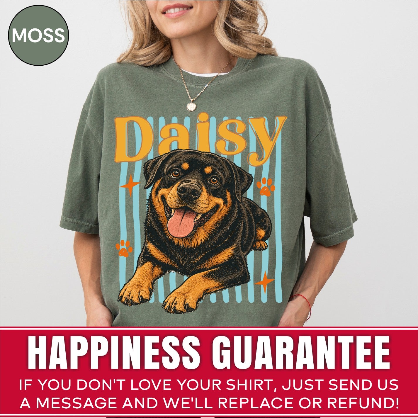 Custom Groovy Dog Name Shirt, Retro 70s Psychedelic Style