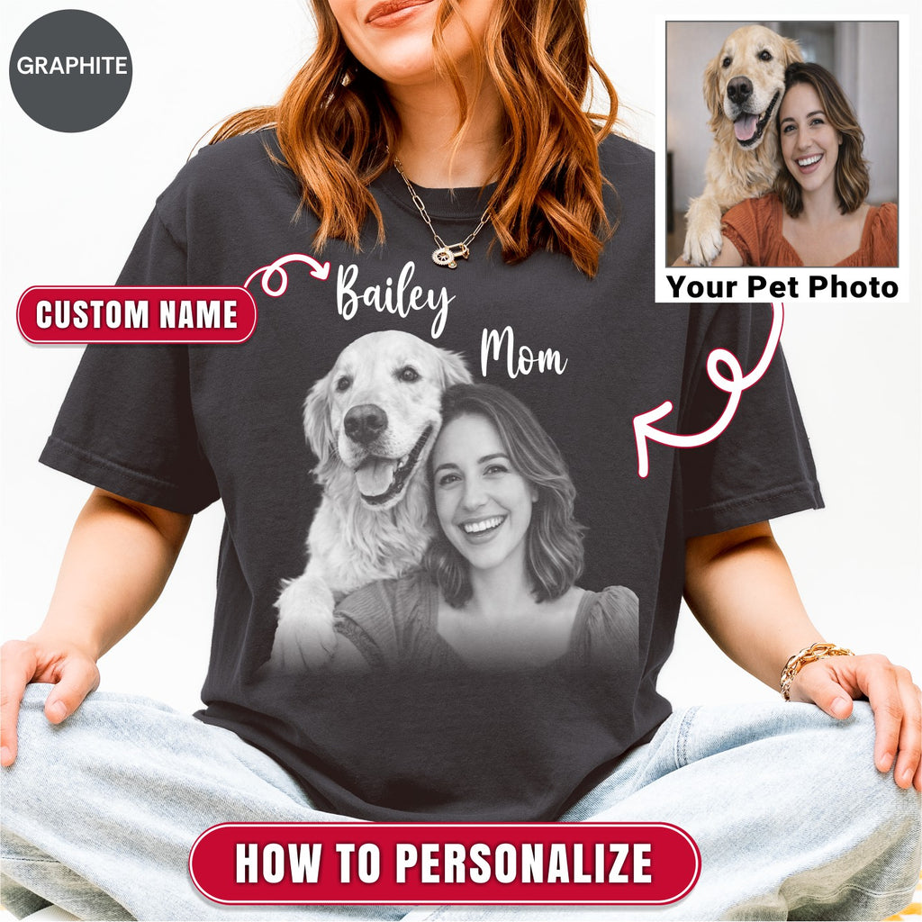 Custom Dog Mom Photo Shirt