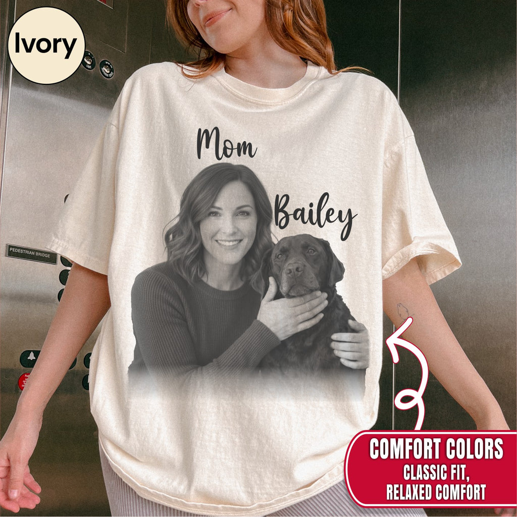 Custom Dog Photo Shirt for Dog Mom