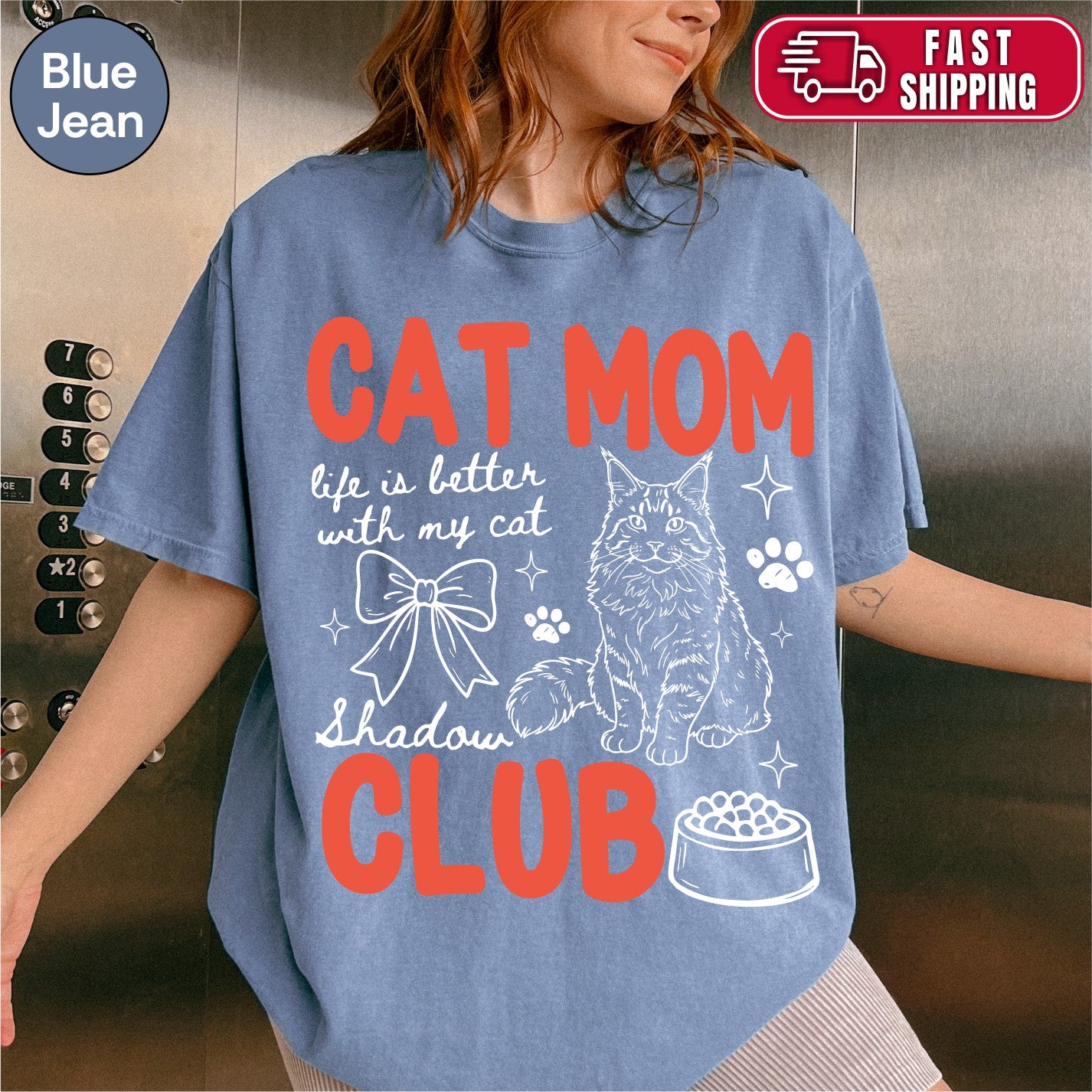 Custom Cat Mom Club Shirt, Retro Preppy Cat Doodle Style