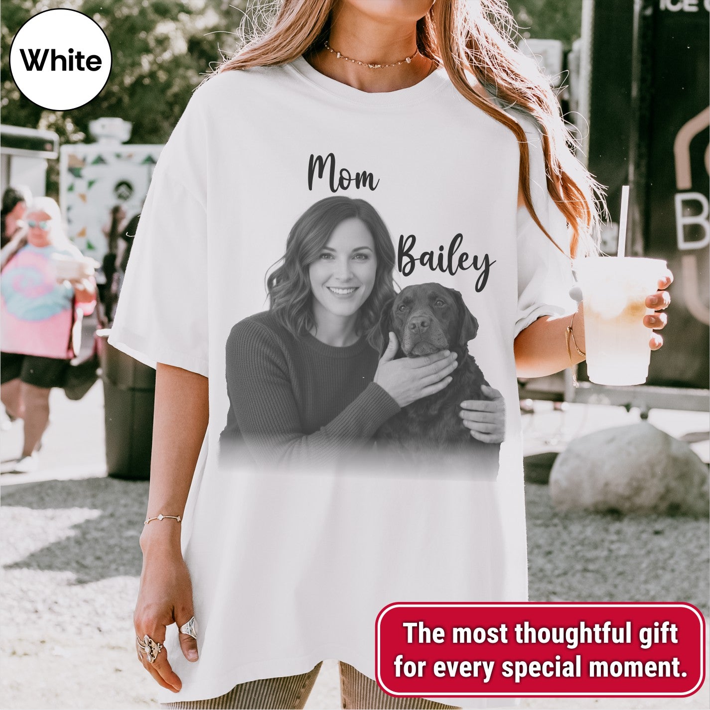 Custom Dog Photo Shirt for Dog Mom