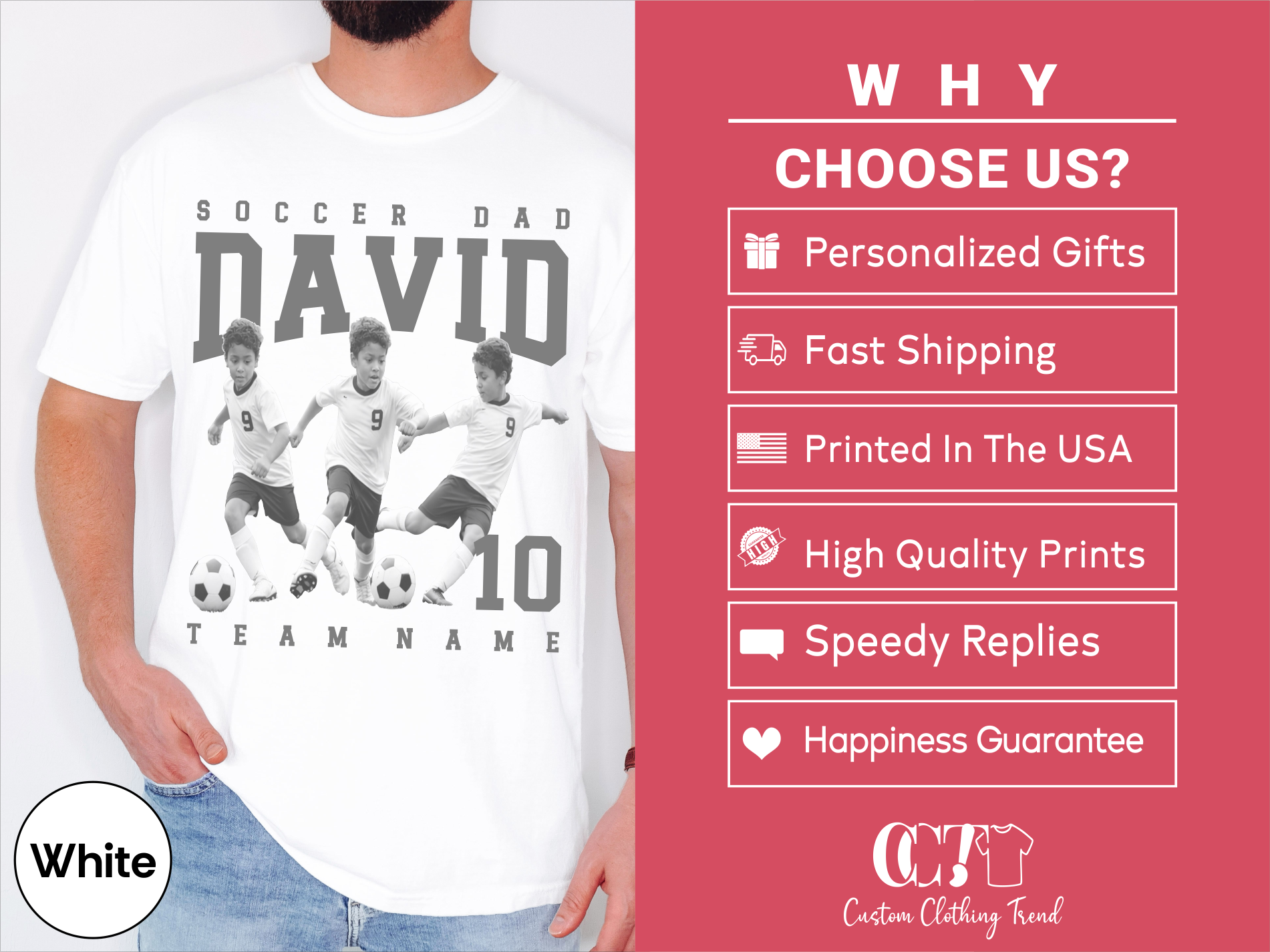 Soccer Dad Custom Photo Shirt