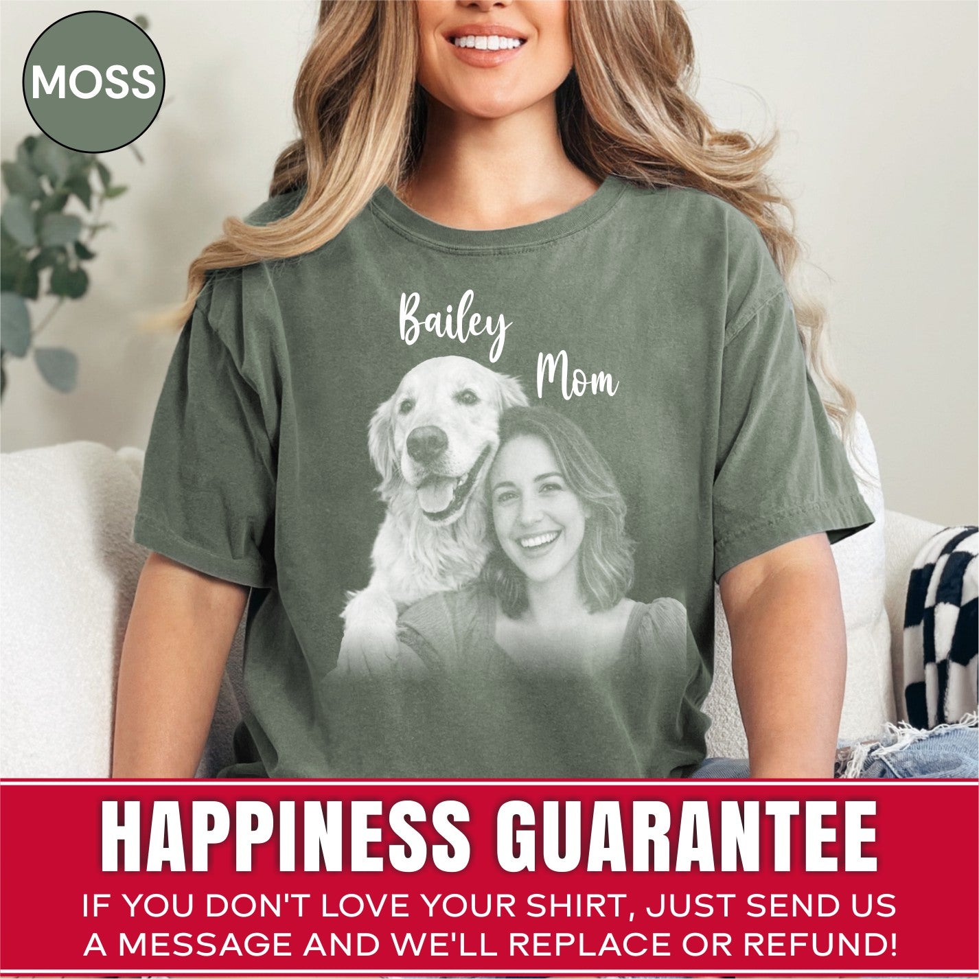 Custom Dog Photo Shirt for Dog Mom