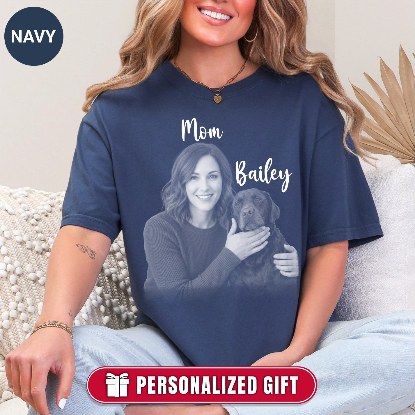 Custom Dog Mom Photo Shirt