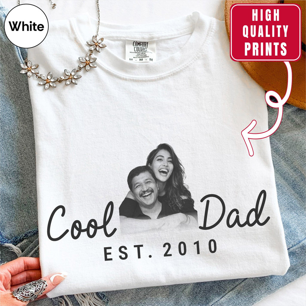 Cool Dad Custom Photo T-Shirt — Personalized Est. Year Vintage Tee