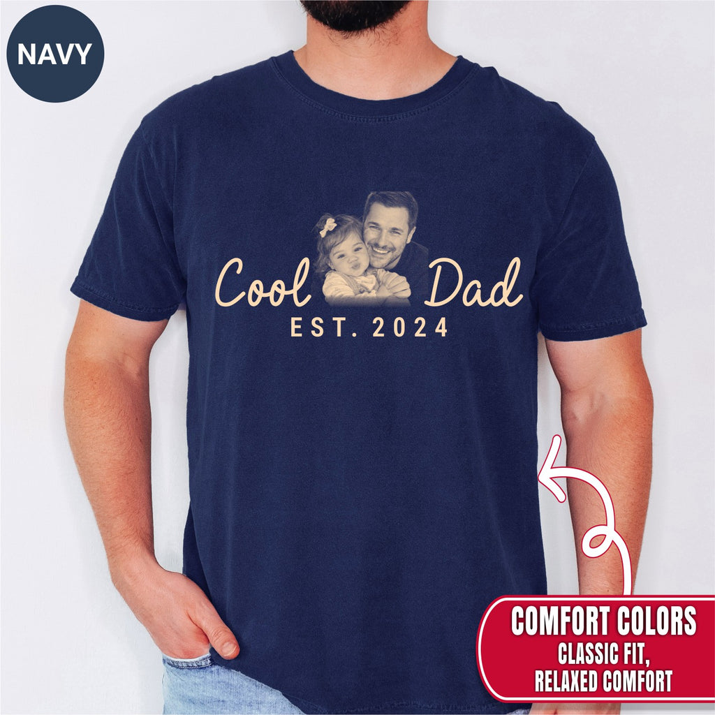 Cool Dad Custom Photo T-Shirt — Personalized Est. Year Vintage Tee