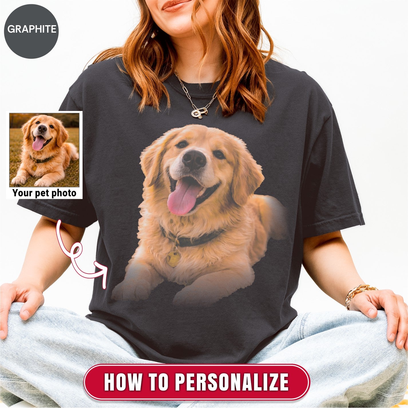 Custom Photorealistic Dog Photo Shirt