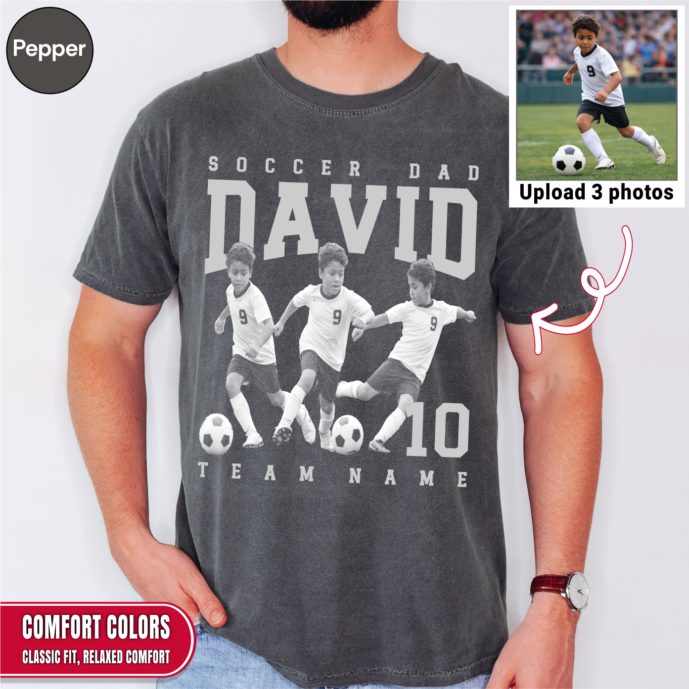 Soccer Dad Custom Photo Shirt