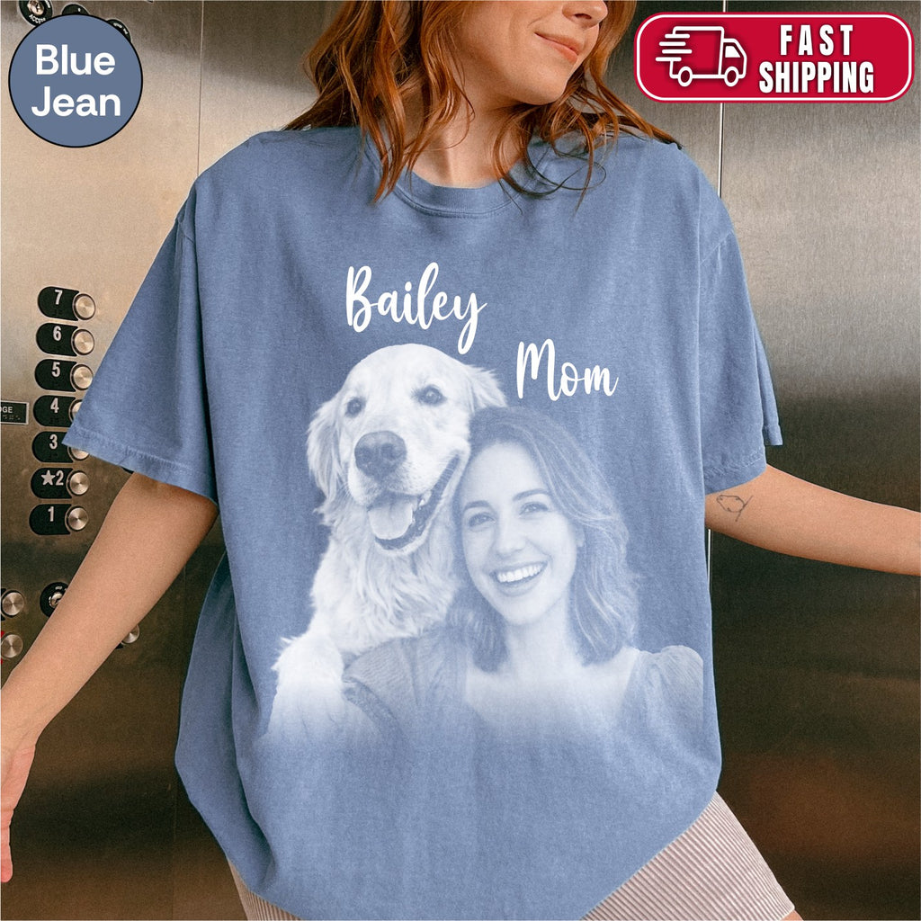 Custom Dog Photo Shirt for Dog Mom