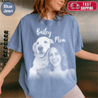 Custom Dog Photo Shirt for Dog Mom
