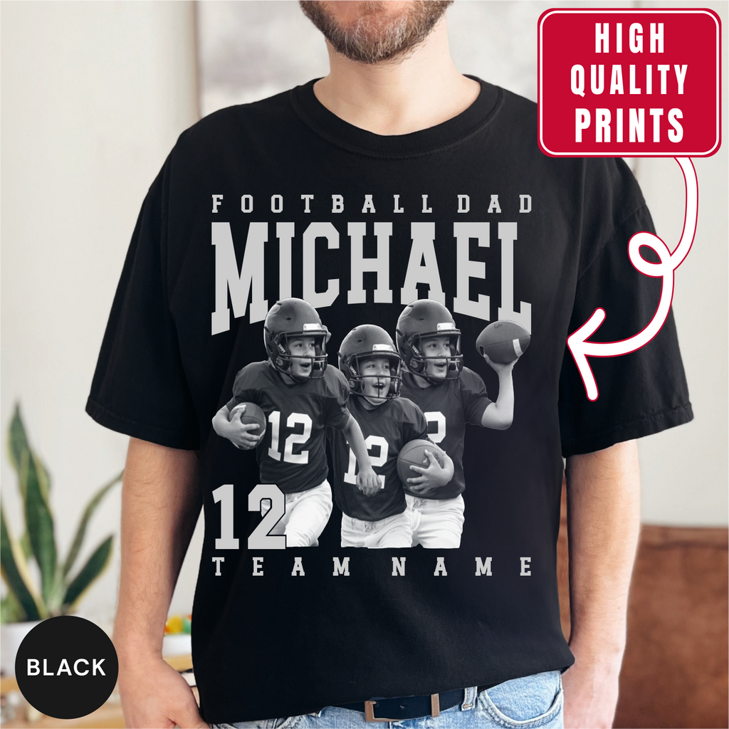 Football Dad Custom Photo Shirt