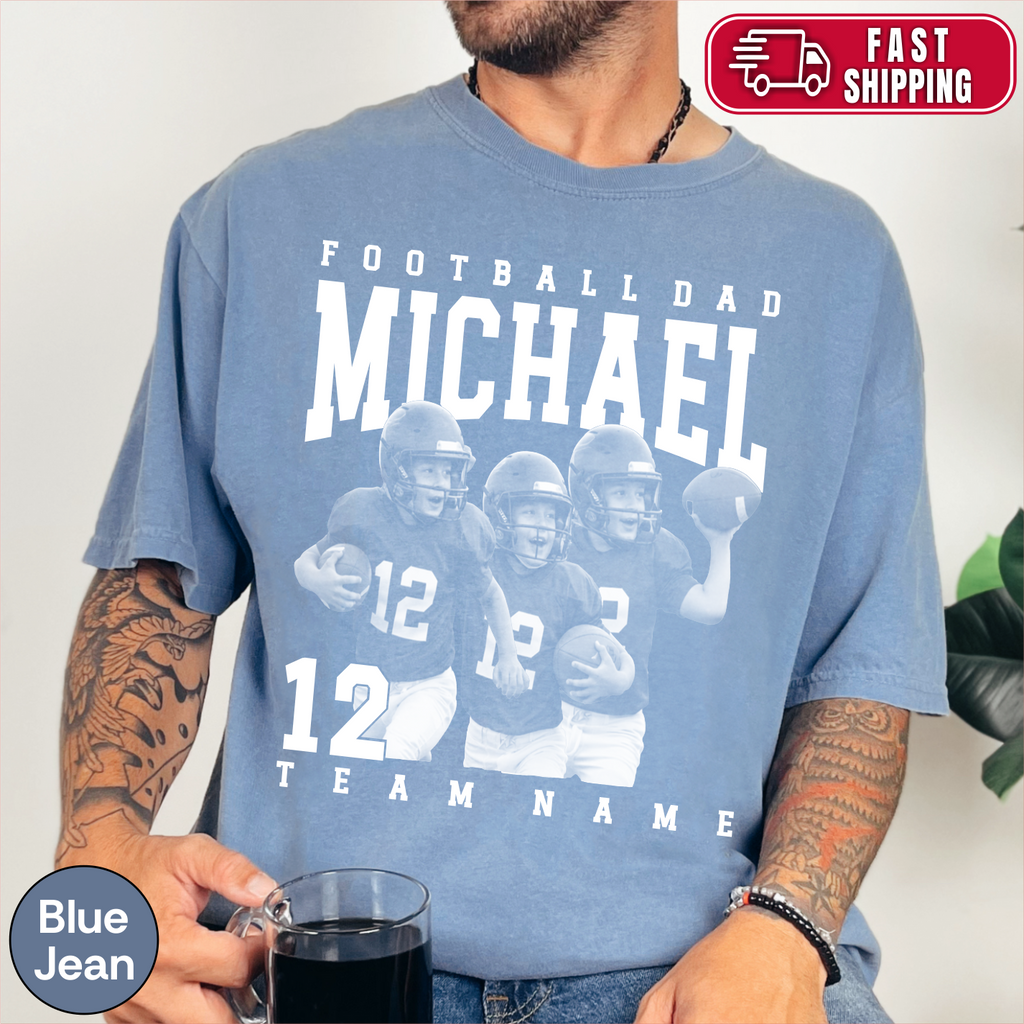 Football Dad Custom Photo Shirt