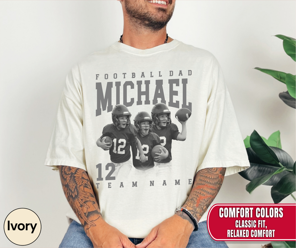 Football Dad Custom Photo Shirt