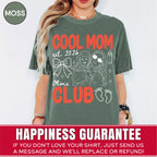 Custom Cool Mom Club Shirt, Retro New Mom Doodle Tee