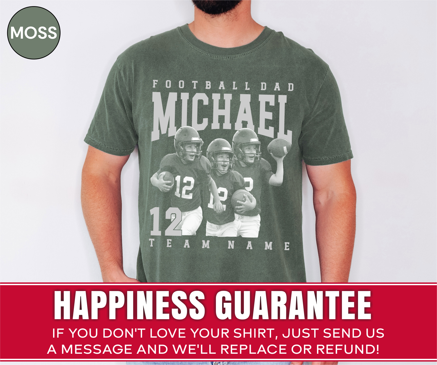 Football Dad Custom Photo Shirt