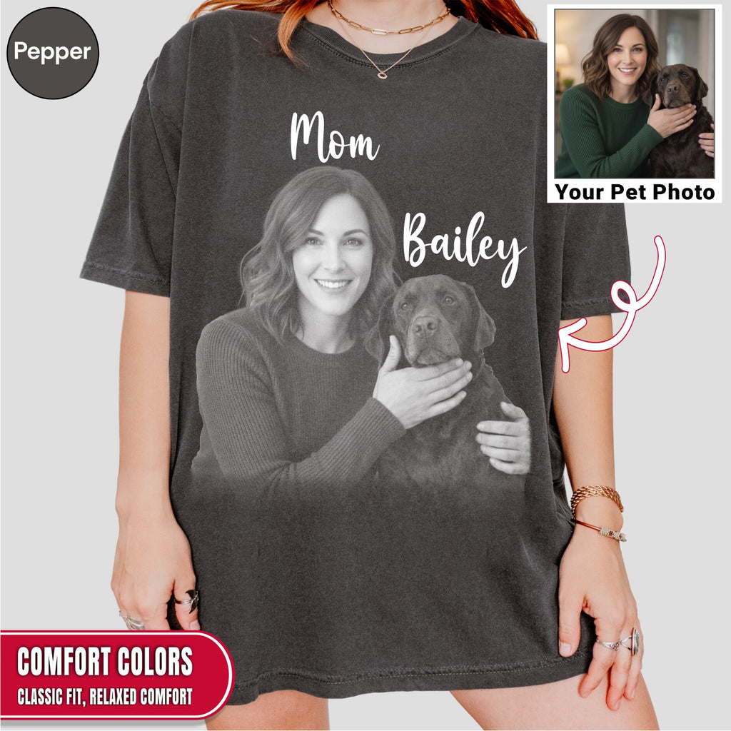 Custom Dog Photo Shirt for Dog Mom