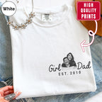 Girl Dad Custom Photo Pocket T-Shirt — Personalized Est. Year Vintage Tee