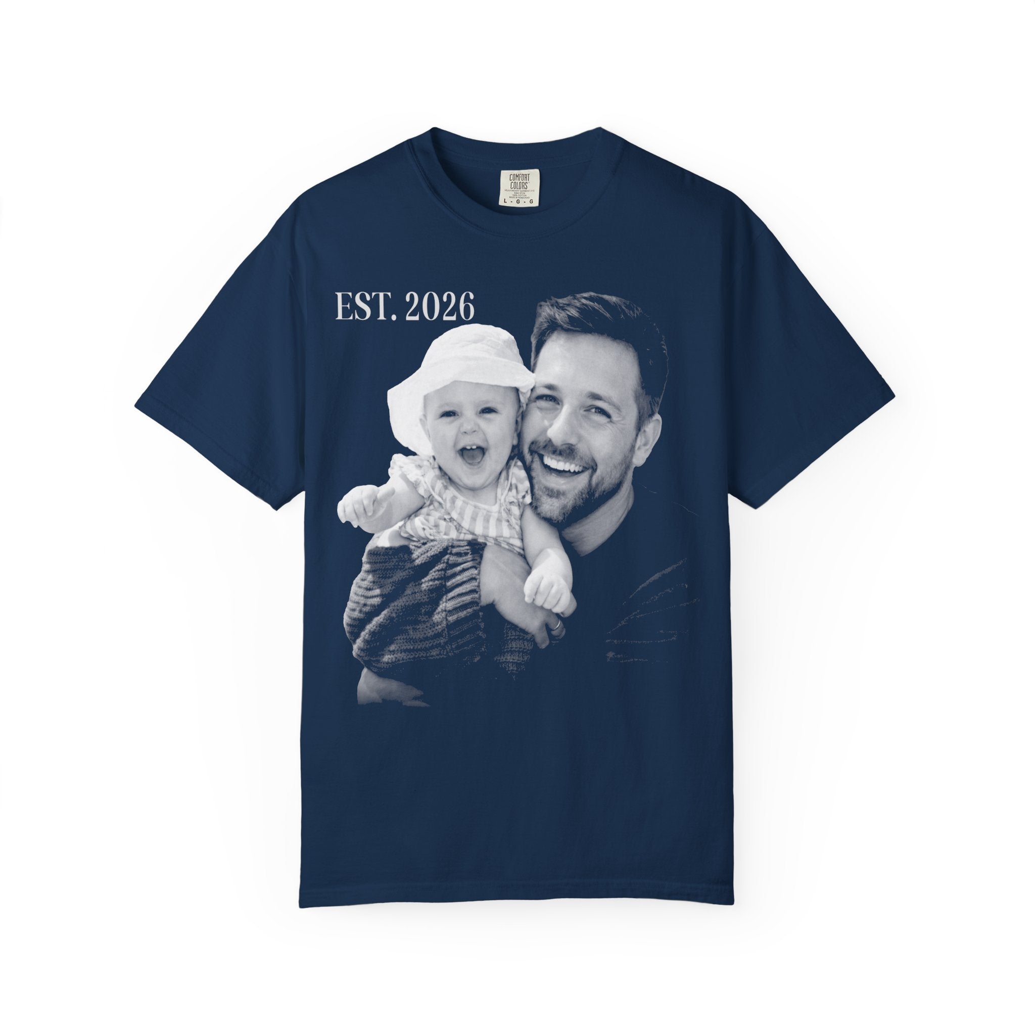 New Dad Est 2026 Shirt - Custom Dad Photo Tshirt