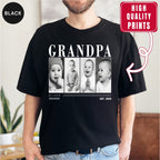 Custom Grandpa Photo Grid Shirt, Modern Editorial Style