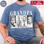 Custom Grandpa Photo Grid Shirt, Modern Editorial Style